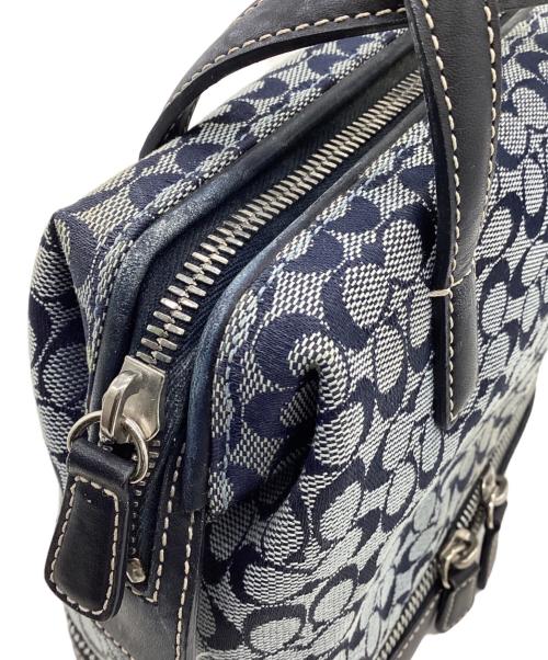 COACH（コーチ）COACH (コーチ) シグネチャー コスメバッグ ネイビーの古着・服飾アイテム