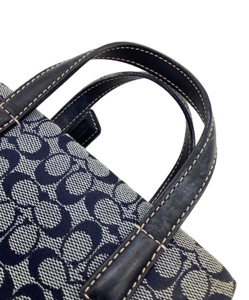 COACH（コーチ）COACH (コーチ) シグネチャー コスメバッグ ネイビーの古着・服飾アイテム
