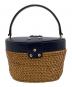 Kate Spade (ケイトスペード) ニコラ ツイストロック カゴバッグ ネイビー×ベージュ：10000円
