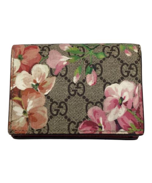 GUCCI（グッチ）GUCCI (グッチ) GGブルームス コンパクトウォレット ベージュの古着・服飾アイテム