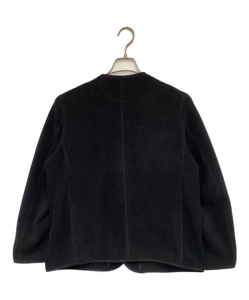 DANTON（ダントン）DANTON (ダントン) FLEECE COLLARLESS JACKET（フリース カラーレス ジャケット） ブラック サイズ:36の古着・服飾アイテム