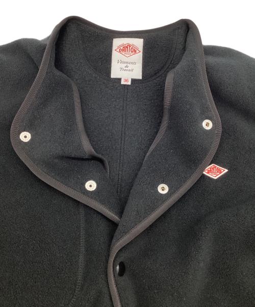 DANTON（ダントン）DANTON (ダントン) FLEECE COLLARLESS JACKET（フリース カラーレス ジャケット） ブラック サイズ:36の古着・服飾アイテム