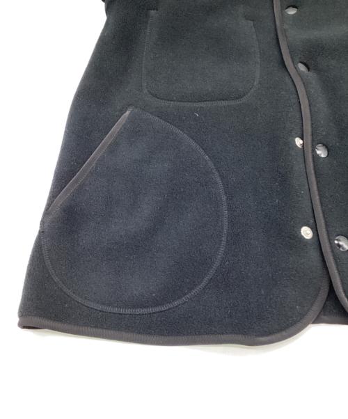 DANTON（ダントン）DANTON (ダントン) FLEECE COLLARLESS JACKET（フリース カラーレス ジャケット） ブラック サイズ:36の古着・服飾アイテム