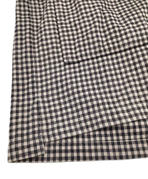 Snow peak（スノーピーク）Snow peak (スノーピーク) C/L Panama Shirt（コットン/リネン パナマシャツ） グレー×ブラック サイズ:Lの古着・服飾アイテム