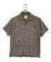 Snow peak（スノーピーク）の古着「C/L Panama Shirt（コットン/リネン パナマシャツ）」｜グレー×ブラック