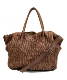 TIBERIO FERRETTI（ティベリオ・フェレッティ）の古着「Borsa（ボルサ）2WAYトートバッグ」｜ブラウン
