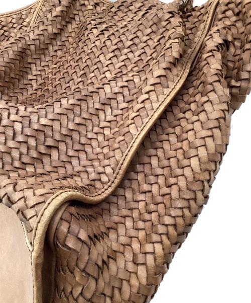 TIBERIO FERRETTI（ティベリオ・フェレッティ）TIBERIO FERRETTI (ティベリオ・フェレッティ) Borsa（ボルサ）2WAYトートバッグ ブラウンの古着・服飾アイテム