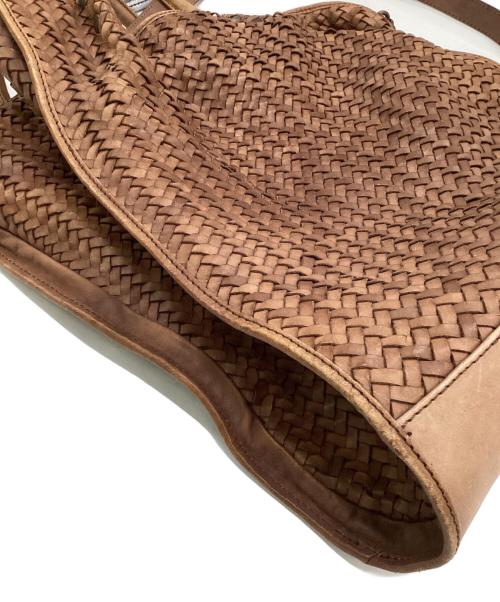 TIBERIO FERRETTI（ティベリオ・フェレッティ）TIBERIO FERRETTI (ティベリオ・フェレッティ) Borsa（ボルサ）2WAYトートバッグ ブラウンの古着・服飾アイテム