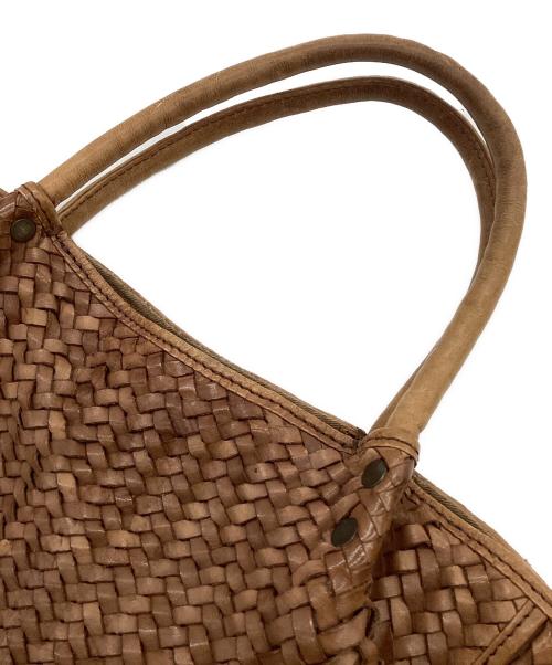 TIBERIO FERRETTI（ティベリオ・フェレッティ）TIBERIO FERRETTI (ティベリオ・フェレッティ) Borsa（ボルサ）2WAYトートバッグ ブラウンの古着・服飾アイテム