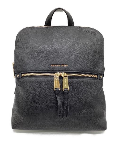 MICHAEL KORS（マイケルコース）MICHAEL KORS (マイケルコース) Rhea Zip Medium Slim Backpack（レア ジップ ミディアム スリム バックパック） ブラックの古着・服飾アイテム