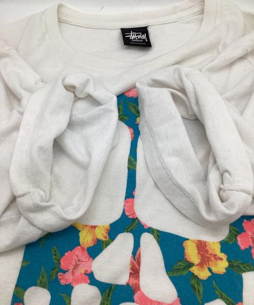 stussy（ステューシー）stussy (ステューシー) スカル Tシャツ ホワイト サイズ:Lの古着・服飾アイテム