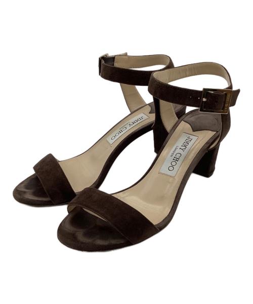 JIMMY CHOO（ジミーチュウ）JIMMY CHOO (ジミーチュウ) ストラップサンダル ブラウン サイズ:36の古着・服飾アイテム