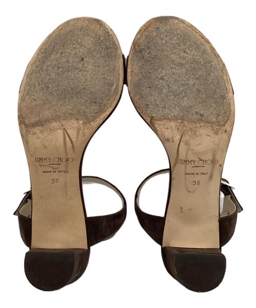 JIMMY CHOO（ジミーチュウ）JIMMY CHOO (ジミーチュウ) ストラップサンダル ブラウン サイズ:36の古着・服飾アイテム