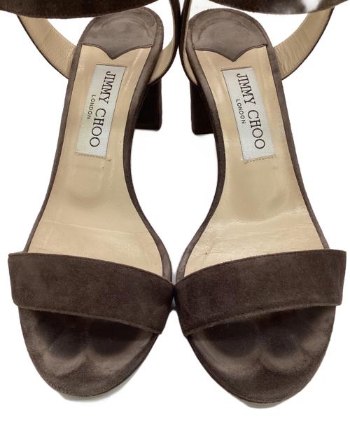 JIMMY CHOO（ジミーチュウ）JIMMY CHOO (ジミーチュウ) ストラップサンダル ブラウン サイズ:36の古着・服飾アイテム