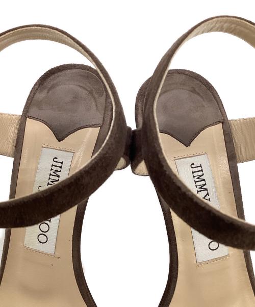 JIMMY CHOO（ジミーチュウ）JIMMY CHOO (ジミーチュウ) ストラップサンダル ブラウン サイズ:36の古着・服飾アイテム