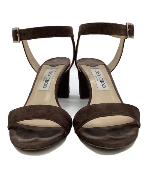 JIMMY CHOO（ジミーチュウ）JIMMY CHOO (ジミーチュウ) ストラップサンダル ブラウン サイズ:36の古着・服飾アイテム