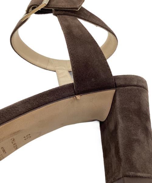 JIMMY CHOO（ジミーチュウ）JIMMY CHOO (ジミーチュウ) ストラップサンダル ブラウン サイズ:36の古着・服飾アイテム