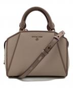 MICHAEL KORSマイケルコース）の古着「CLEO SMALL SAFFIANO LEATHER SATCHEL（クレオ スモール サフィアーノレザー サッチェル バッグ）2WAYバッグ」｜ピンク