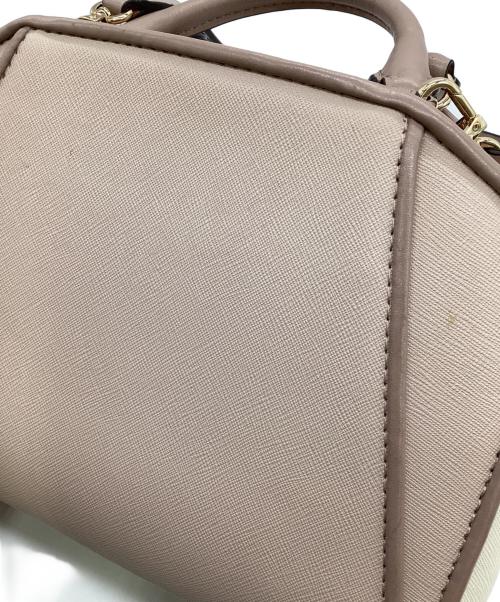 MICHAEL KORS（マイケルコース）MICHAEL KORS (マイケルコース) CLEO SMALL SAFFIANO LEATHER SATCHEL（クレオ スモール サフィアーノレザー サッチェル バッグ）2WAYバッグ ピンクの古着・服飾アイテム