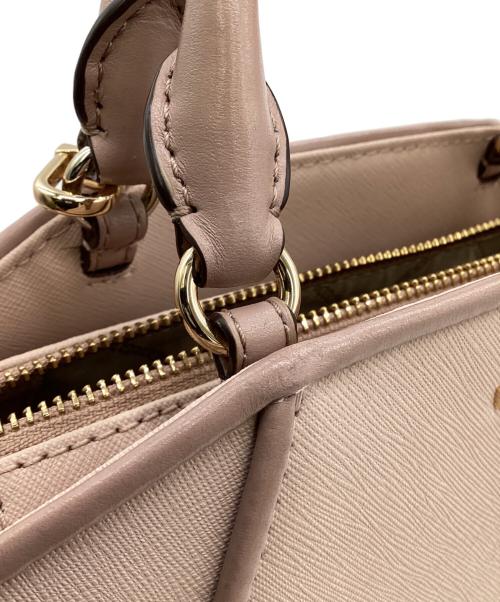 MICHAEL KORS（マイケルコース）MICHAEL KORS (マイケルコース) CLEO SMALL SAFFIANO LEATHER SATCHEL（クレオ スモール サフィアーノレザー サッチェル バッグ）2WAYバッグ ピンクの古着・服飾アイテム