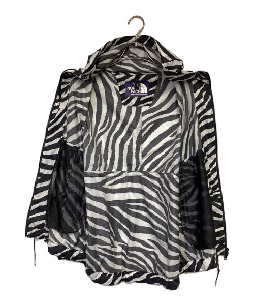 THE NORTHFACE PURPLELABEL（ザ・ノースフェイス パープルレーベル）THE NORTHFACE PURPLELABEL PERTEX Zebra Print Mountain Wind Parka（パーテックス ゼブラ プリント マウンテン ウィンド パーカ） ブラック×ホワイト サイズ:WMの古着・服飾アイテム