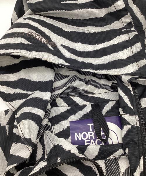 THE NORTHFACE PURPLELABEL（ザ・ノースフェイス パープルレーベル）THE NORTHFACE PURPLELABEL PERTEX Zebra Print Mountain Wind Parka（パーテックス ゼブラ プリント マウンテン ウィンド パーカ） ブラック×ホワイト サイズ:WMの古着・服飾アイテム
