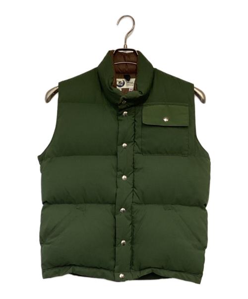 Crescent Down Works（クレセントダウンワークス）Crescent Down Works (クレセントダウンワークス) ダウンベスト カーキ×ブラウン サイズ:S（実寸値要確認）の古着・服飾アイテム