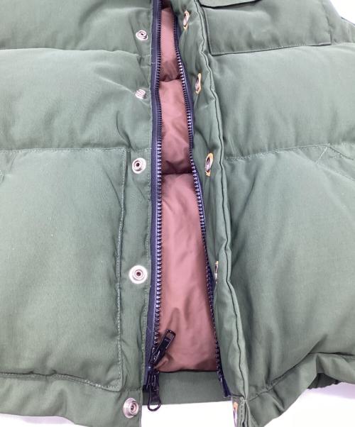 Crescent Down Works（クレセントダウンワークス）Crescent Down Works (クレセントダウンワークス) ダウンベスト カーキ×ブラウン サイズ:S（実寸値要確認）の古着・服飾アイテム