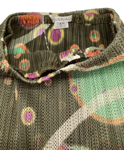 PLEATS PLEASE（プリーツプリーズ）PLEATS PLEASE (プリーツプリーズ) メッシュプリーツ ロングスカート グリーン サイズ:3の古着・服飾アイテム