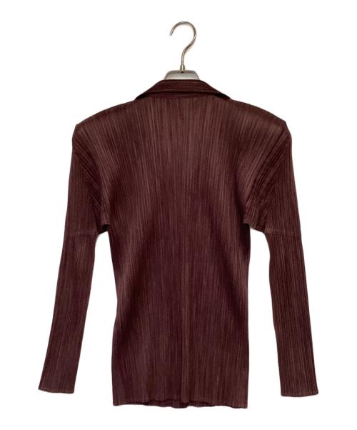 PLEATS PLEASE（プリーツプリーズ）PLEATS PLEASE (プリーツプリーズ) プリーツ 長袖ブラウス パープル サイズ:3の古着・服飾アイテム