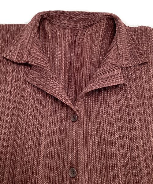 PLEATS PLEASE（プリーツプリーズ）PLEATS PLEASE (プリーツプリーズ) プリーツ 長袖ブラウス パープル サイズ:3の古着・服飾アイテム