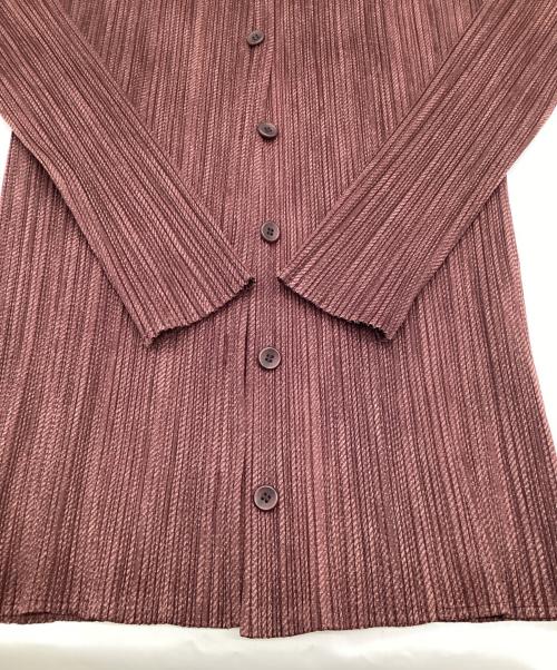 PLEATS PLEASE（プリーツプリーズ）PLEATS PLEASE (プリーツプリーズ) プリーツ 長袖ブラウス パープル サイズ:3の古着・服飾アイテム