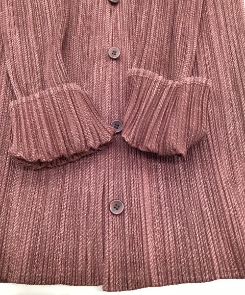 PLEATS PLEASE（プリーツプリーズ）PLEATS PLEASE (プリーツプリーズ) プリーツ 長袖ブラウス パープル サイズ:3の古着・服飾アイテム