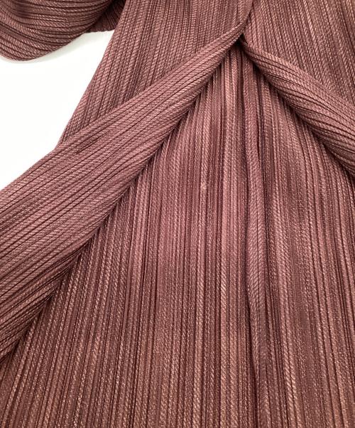 PLEATS PLEASE（プリーツプリーズ）PLEATS PLEASE (プリーツプリーズ) プリーツ 長袖ブラウス パープル サイズ:3の古着・服飾アイテム