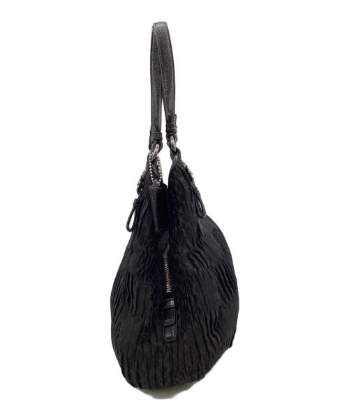 COACH（コーチ）COACH (コーチ) マディソン ギャザード シグネチャー ハンドバッグ ブラックの古着・服飾アイテム