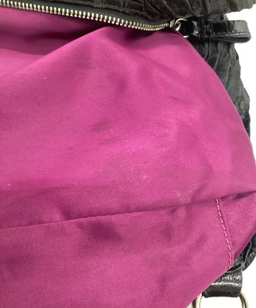 COACH（コーチ）COACH (コーチ) マディソン ギャザード シグネチャー ハンドバッグ ブラックの古着・服飾アイテム