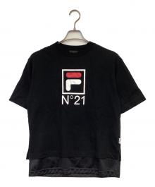 N°21×FILA（ヌメロヴェントゥーノ×フィラ）の古着「半袖カットソー」｜ブラック