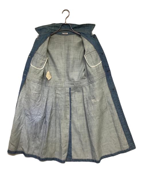 MIU MIU（ミュウミュウ）MIU MIU (ミュウミュウ) BROKEN TWILL（ブロークンツイル）デニムコート インディゴ サイズ:40の古着・服飾アイテム