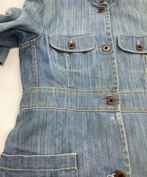 MIU MIU（ミュウミュウ）MIU MIU (ミュウミュウ) BROKEN TWILL（ブロークンツイル）デニムコート インディゴ サイズ:40の古着・服飾アイテム
