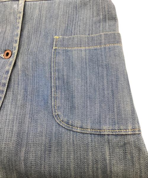 MIU MIU（ミュウミュウ）MIU MIU (ミュウミュウ) BROKEN TWILL（ブロークンツイル）デニムコート インディゴ サイズ:40の古着・服飾アイテム