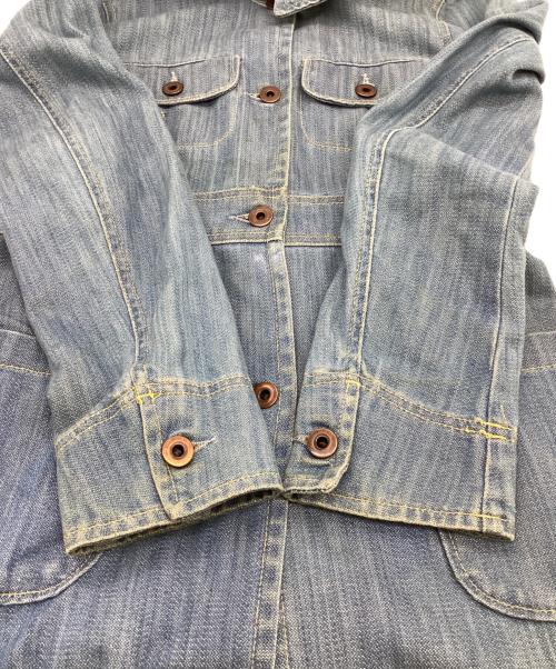 MIU MIU（ミュウミュウ）MIU MIU (ミュウミュウ) BROKEN TWILL（ブロークンツイル）デニムコート インディゴ サイズ:40の古着・服飾アイテム