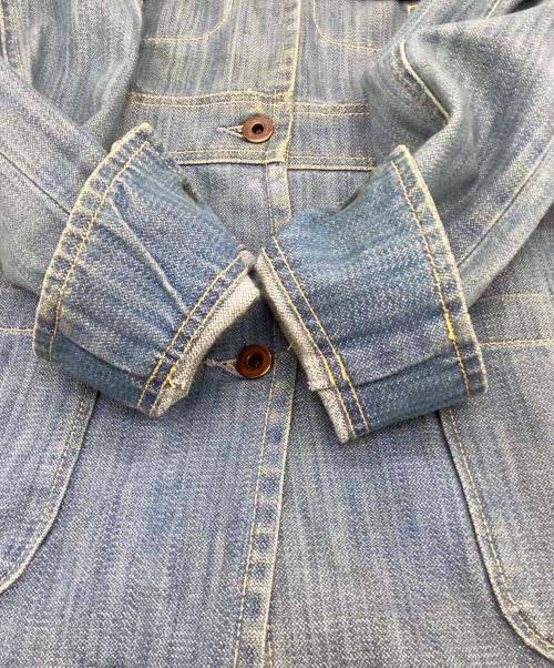 MIU MIU（ミュウミュウ）MIU MIU (ミュウミュウ) BROKEN TWILL（ブロークンツイル）デニムコート インディゴ サイズ:40の古着・服飾アイテム