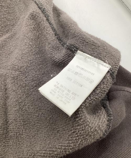 A BATHING APE（アベイシングエイプ）A BATHING APE (アベイシングエイプ) カモフラ柄 ダメージ加工スウェット グレー サイズ:XLの古着・服飾アイテム