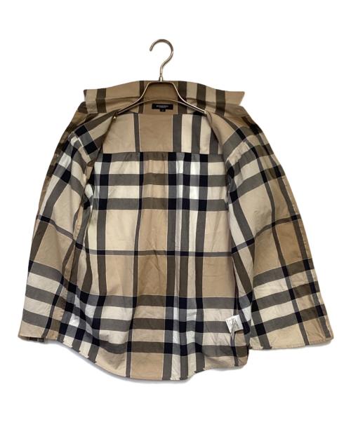 BURBERRY LONDON（バーバリーロンドン）BURBERRY LONDON (バーバリーロンドン) 半袖シャツ ベージュ×ネイビー サイズ:40の古着・服飾アイテム