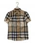 BURBERRY LONDON（バーバリーロンドン）の古着「半袖シャツ」｜ベージュ×ネイビー
