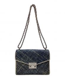 MICHAEL KORS（マイケルコース）の古着「チェーンショルダーバッグ」｜ブルー