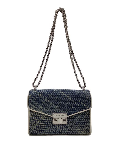 MICHAEL KORS（マイケルコース）MICHAEL KORS (マイケルコース) チェーンショルダーバッグ ブルーの古着・服飾アイテム
