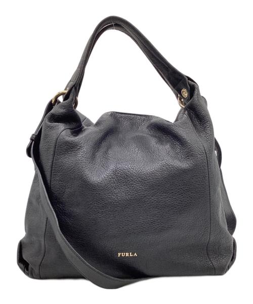 FURLA（フルラ）FURLA (フルラ) 2WAYバッグ ブラック×ベージュの古着・服飾アイテム