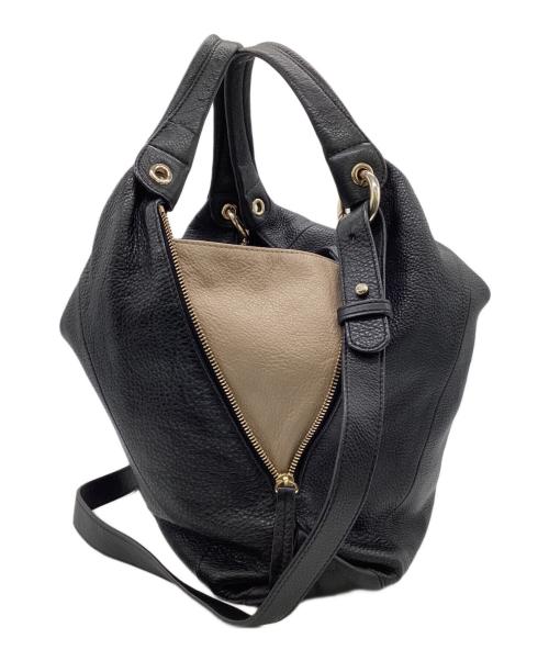 FURLA（フルラ）FURLA (フルラ) 2WAYバッグ ブラック×ベージュの古着・服飾アイテム