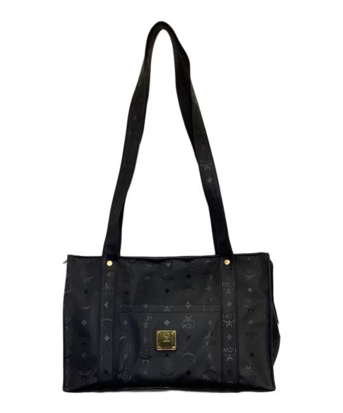 MCM（エムシーエム）MCM (エムシーエム) モノグラム トートバッグ ブラックの古着・服飾アイテム